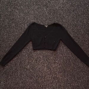 Black Cropped Cardigan